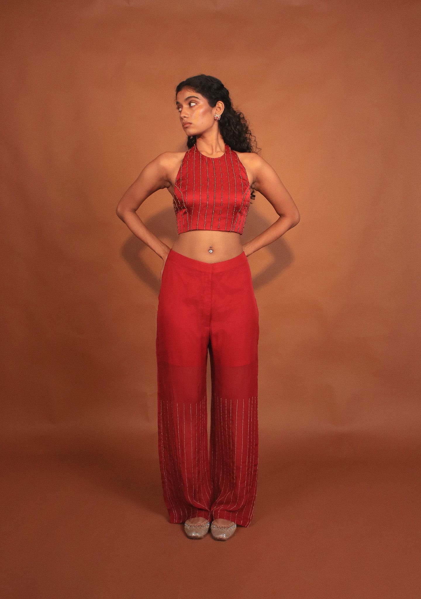 "Serene" - 4 piece embroidered kurta set.