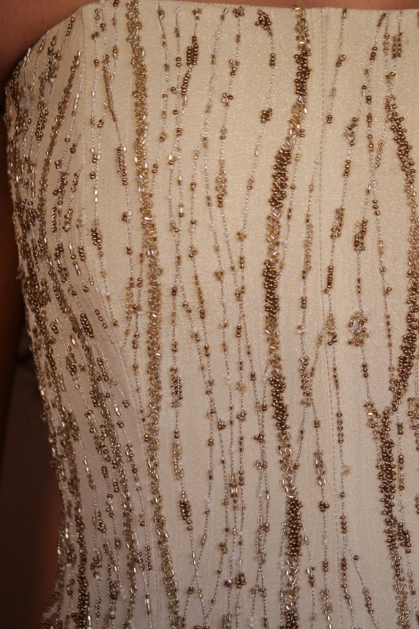 "Whimsy" - Hand embroidered corset blouse and pre draped saree set