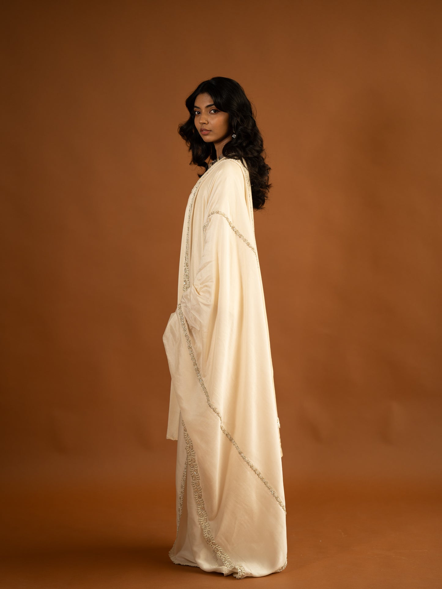 "Grace" - Ivory bead embroidered kurta set