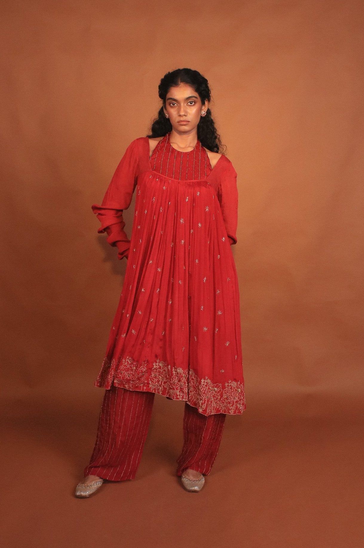 "Serene" - 4 piece embroidered kurta set.