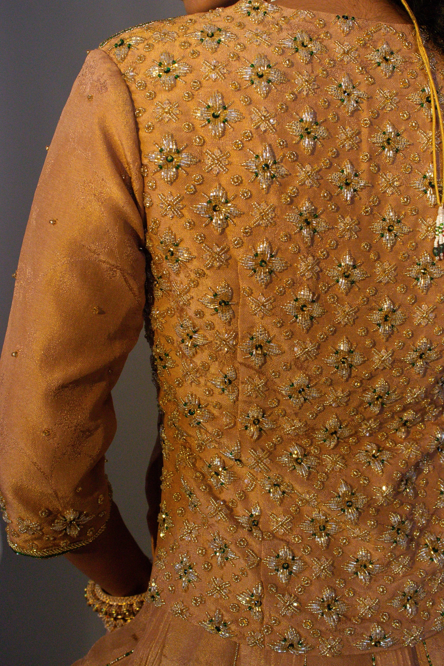 "Seraph" - Hand embroidered blouse, kali lehenga and dupatta set.